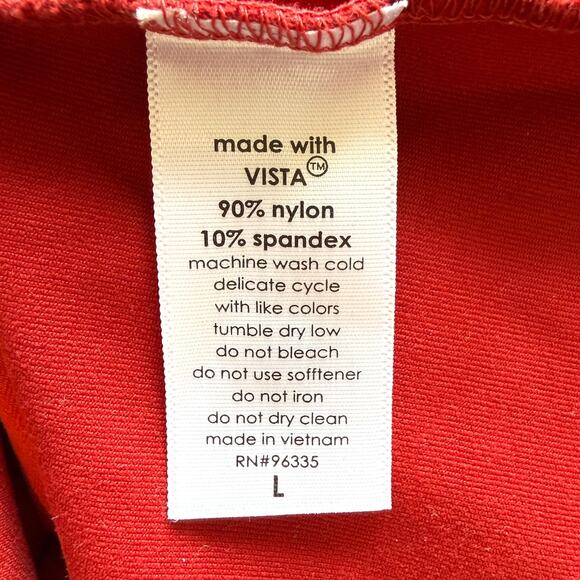 Susana Monaco Core Sexy V-Neck Long Sleeve Top In Siren Red Size Large New - Picture 13 of 13